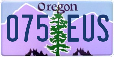 OR license plate 075EUS