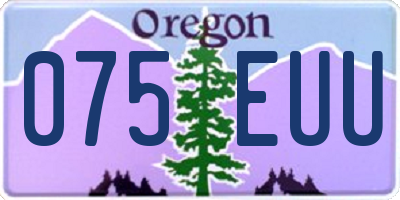 OR license plate 075EUU
