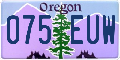 OR license plate 075EUW