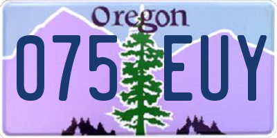 OR license plate 075EUY