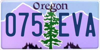 OR license plate 075EVA