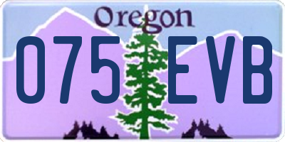 OR license plate 075EVB