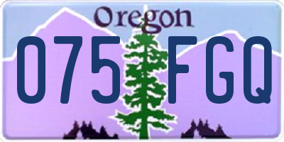 OR license plate 075FGQ