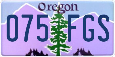 OR license plate 075FGS