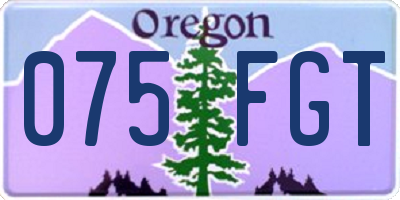 OR license plate 075FGT