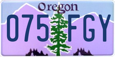 OR license plate 075FGY
