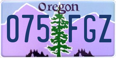 OR license plate 075FGZ