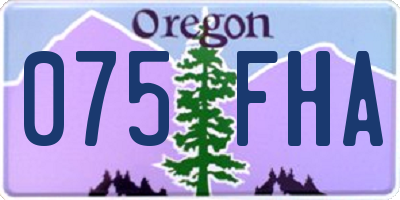 OR license plate 075FHA