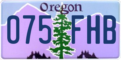 OR license plate 075FHB