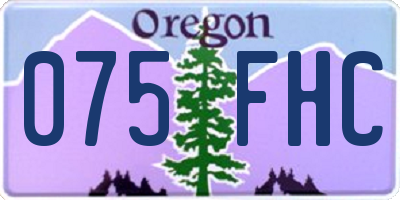 OR license plate 075FHC