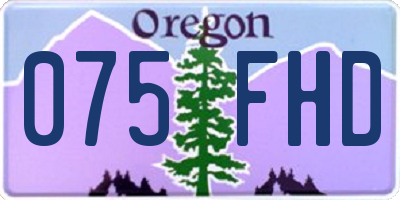 OR license plate 075FHD