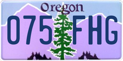OR license plate 075FHG