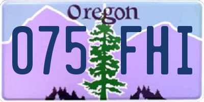 OR license plate 075FHI