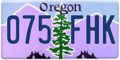 OR license plate 075FHK