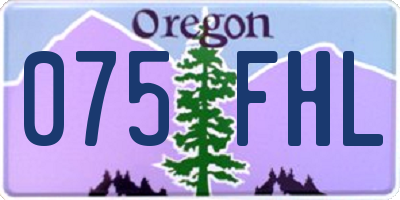 OR license plate 075FHL
