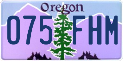 OR license plate 075FHM