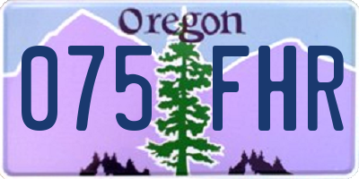 OR license plate 075FHR