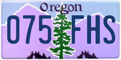 OR license plate 075FHS