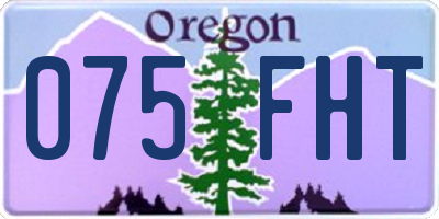 OR license plate 075FHT