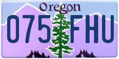 OR license plate 075FHU