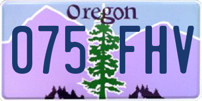 OR license plate 075FHV