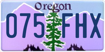 OR license plate 075FHX