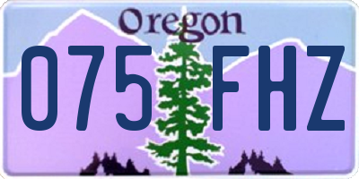 OR license plate 075FHZ