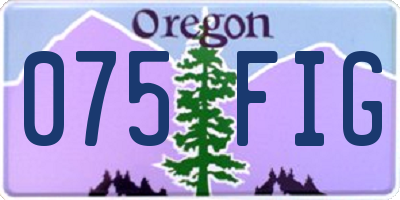 OR license plate 075FIG