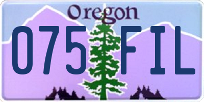 OR license plate 075FIL