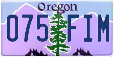 OR license plate 075FIM
