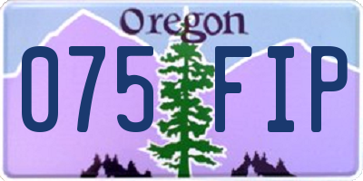 OR license plate 075FIP