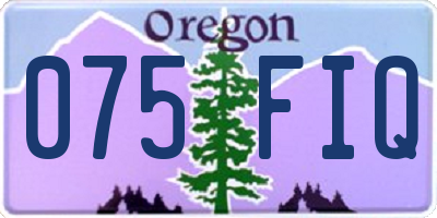 OR license plate 075FIQ