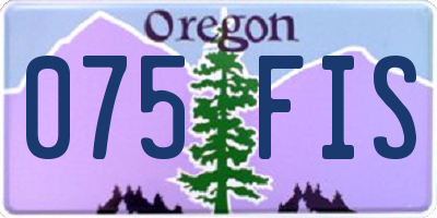 OR license plate 075FIS