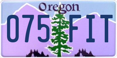 OR license plate 075FIT