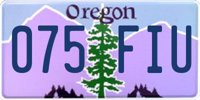 OR license plate 075FIU
