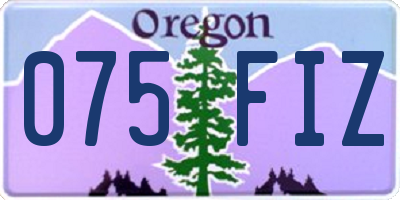 OR license plate 075FIZ