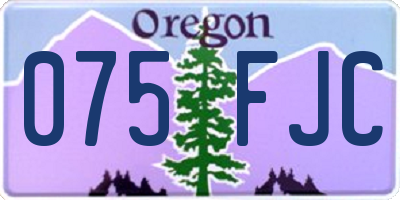 OR license plate 075FJC