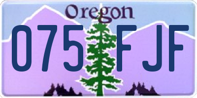 OR license plate 075FJF