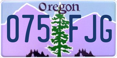 OR license plate 075FJG