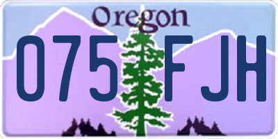 OR license plate 075FJH