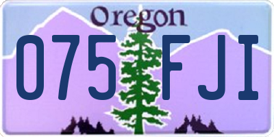 OR license plate 075FJI