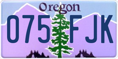 OR license plate 075FJK