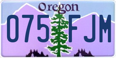 OR license plate 075FJM