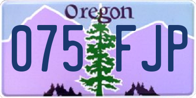 OR license plate 075FJP