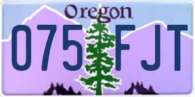 OR license plate 075FJT