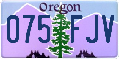 OR license plate 075FJV