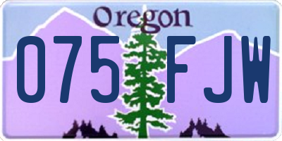 OR license plate 075FJW