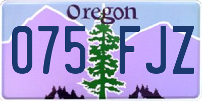 OR license plate 075FJZ
