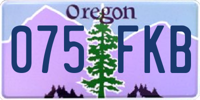 OR license plate 075FKB