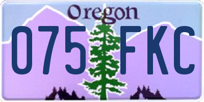 OR license plate 075FKC